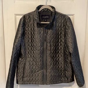 Lands' End women’s Charcoal Quilted Jacket